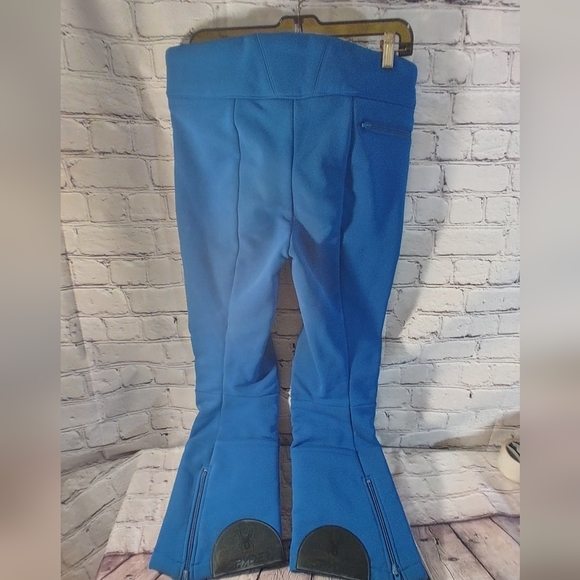 Spyder Blue Vintage Japan Blue Retro Ski Snow Padded Pants 33 x 26 - Picture 2 of 16